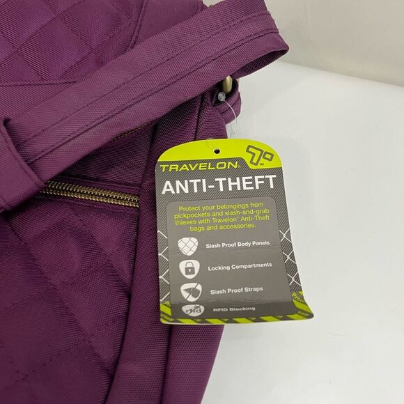 Travelon Anti-theft Quilted Crossbody bag with Matching Wallet - Picture 8 of 16